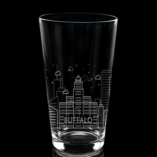 Buffalo, NY Skyline Pint Glass