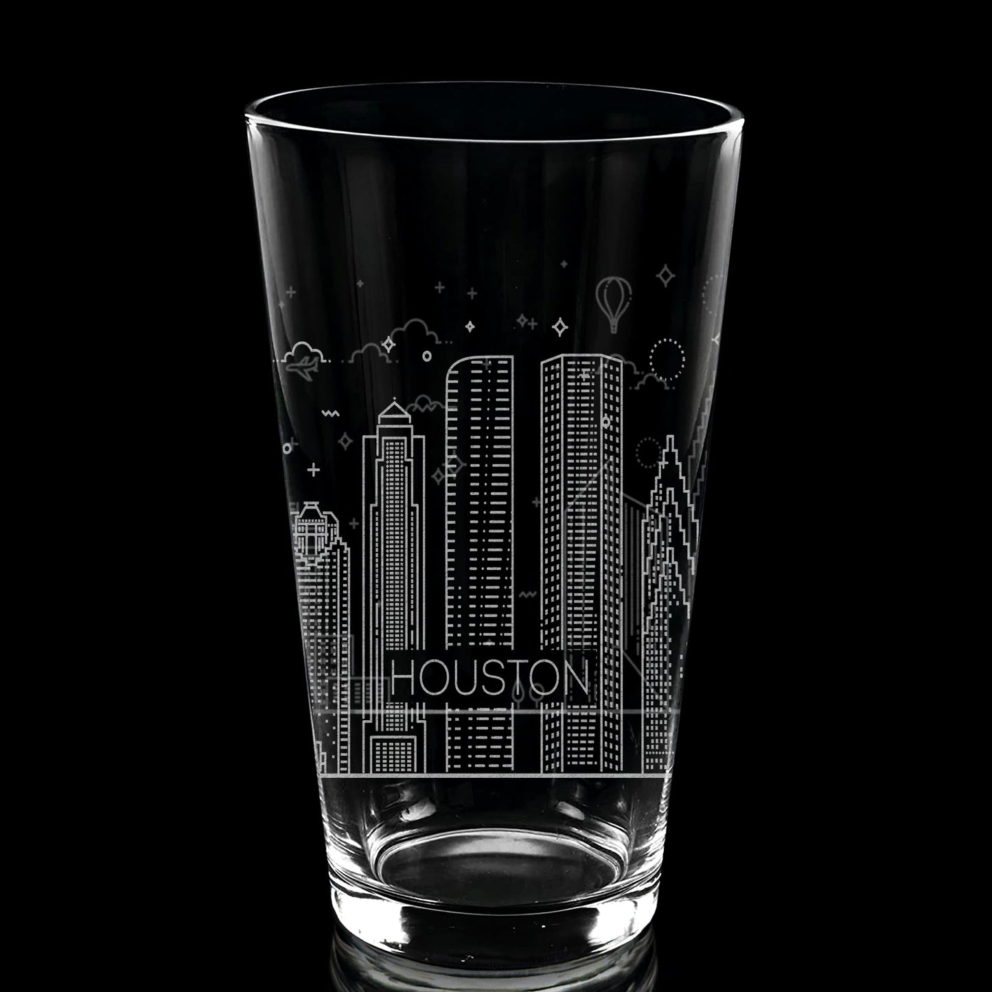 Houston, TX Skyline Pint Glass