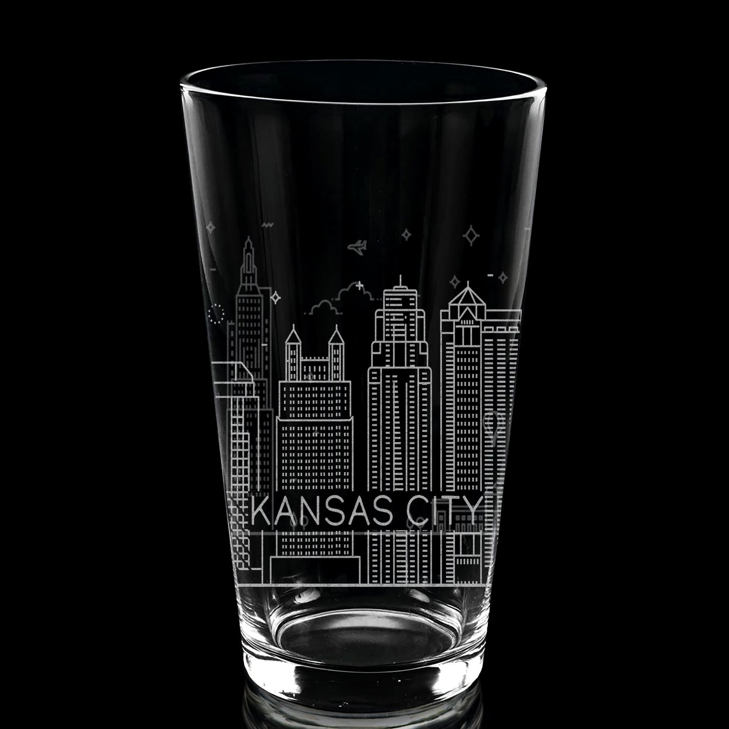 Kansas City, MO Skyline Pint Glass