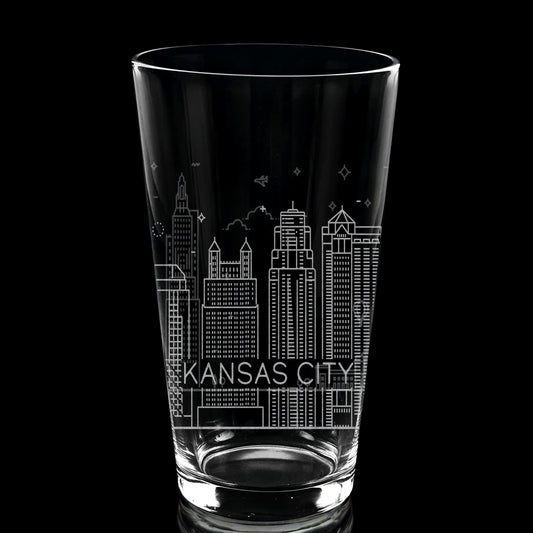 Kansas City, MO Skyline Pint Glass