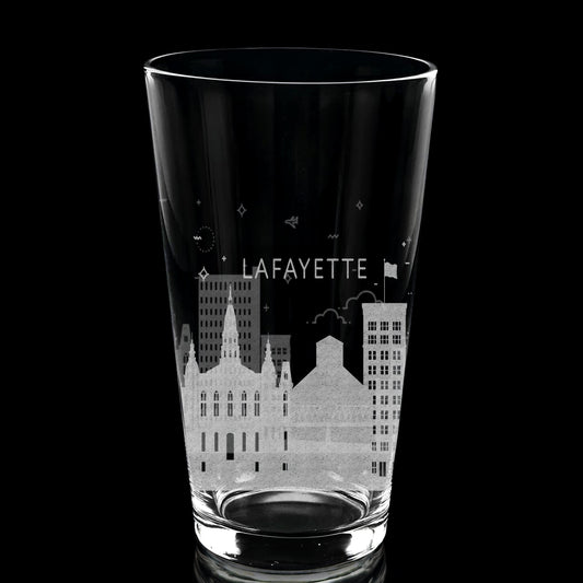 Lafayette, LA Skyline Pint Glass