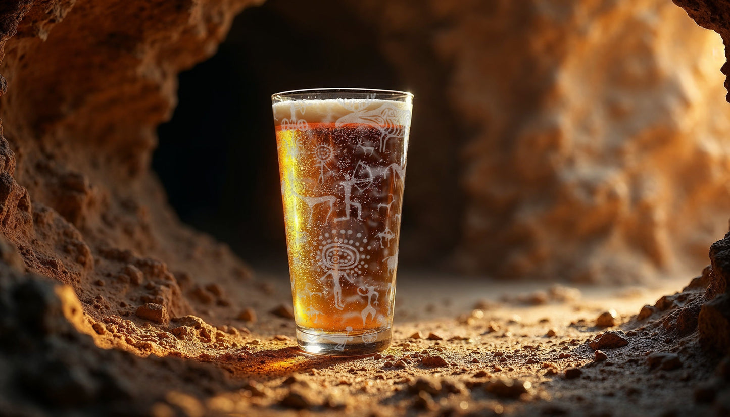 PREHISTORIC CAVE ART Pint Glass by Lumengrave