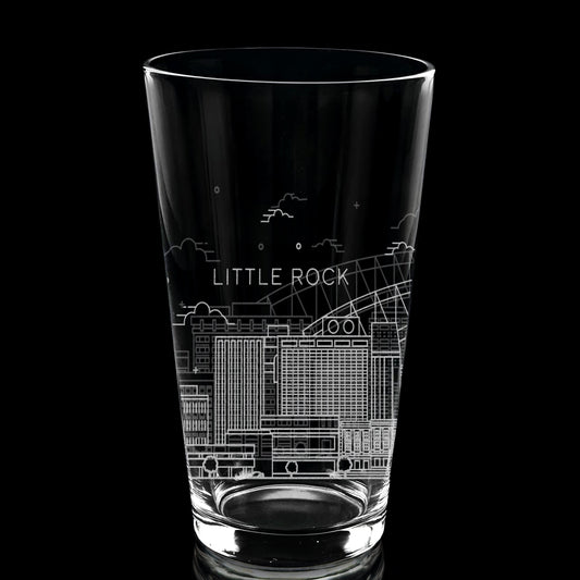 Little Rock, AR Map Pint Glass