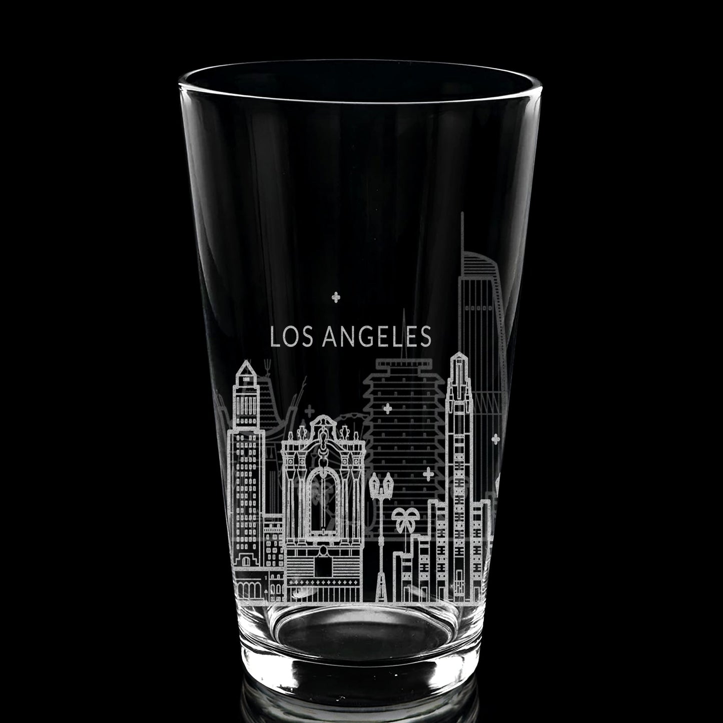 Los Angeles, CA Skyline Pint Glass