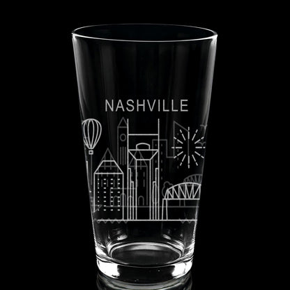 Nashville, TN Skyline Pint Glass