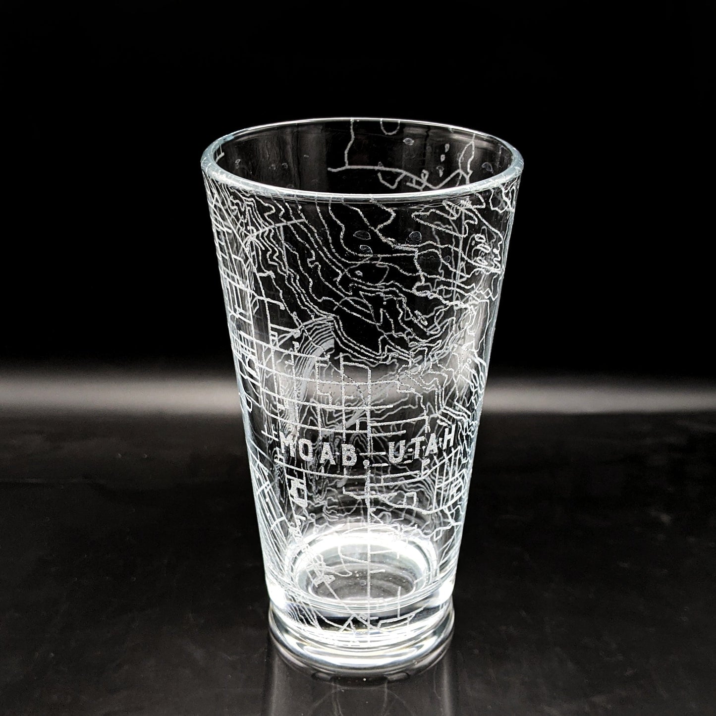 Moab, UT Map Pint Glass