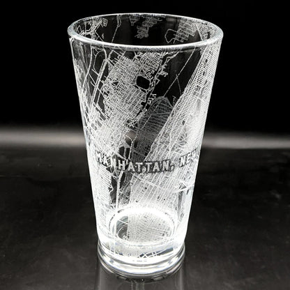 Manhattan, NY Map Pint Glass