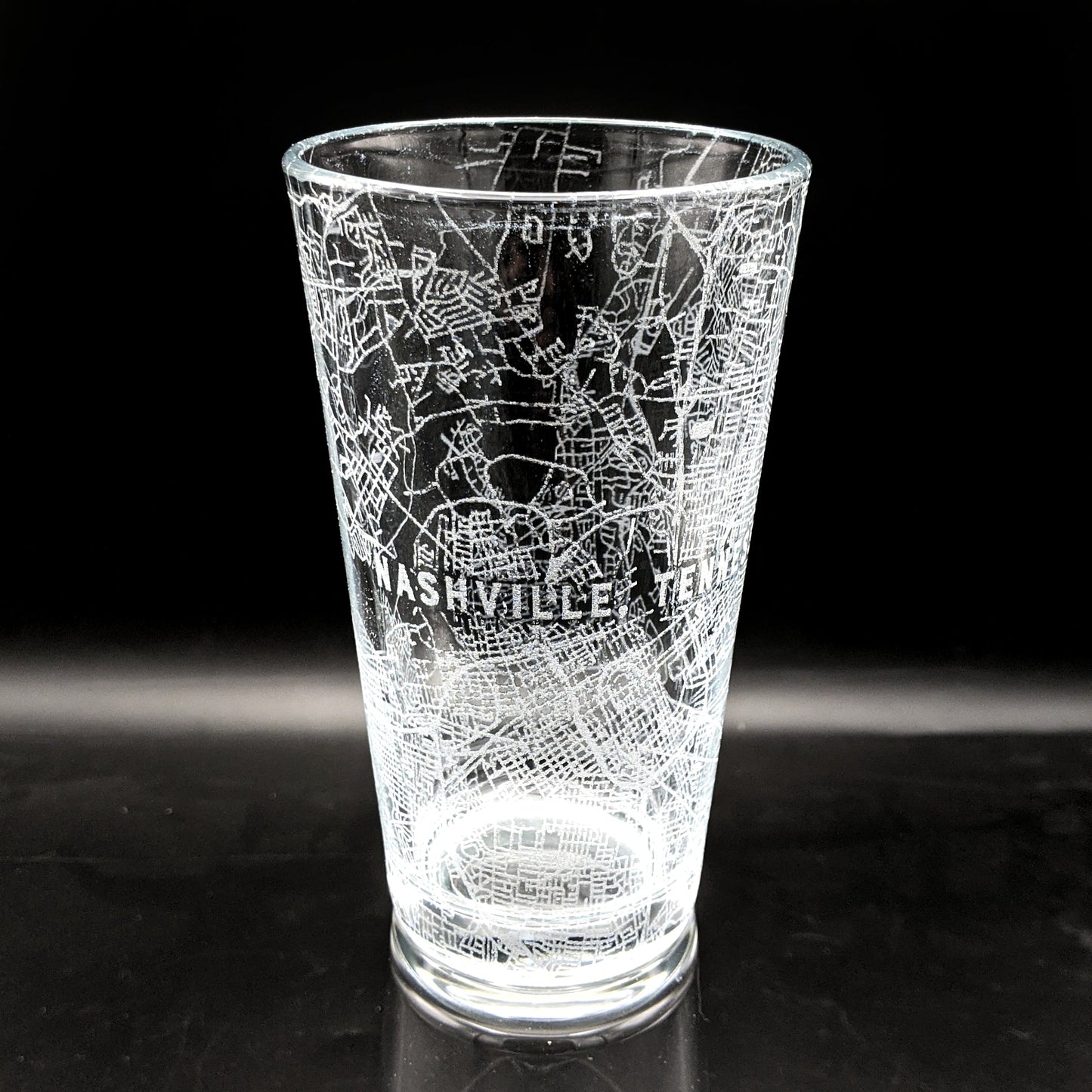 Nashville, TN Map Pint Glass