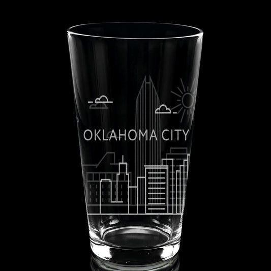 Oklahoma City, OK Skyline Pint Glass