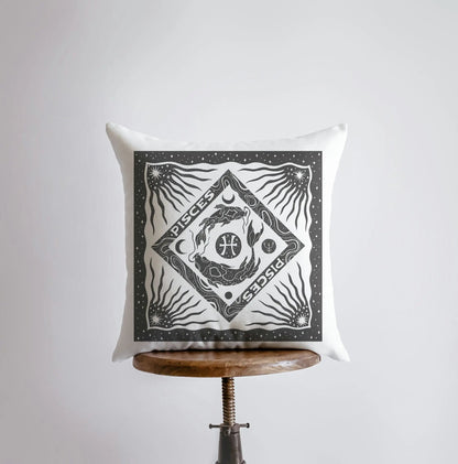 Pisces Zodiac Throw Pillow