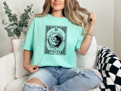 Zodiac Signs Tarot Card Graphic Tee by All The Right Perks LLC