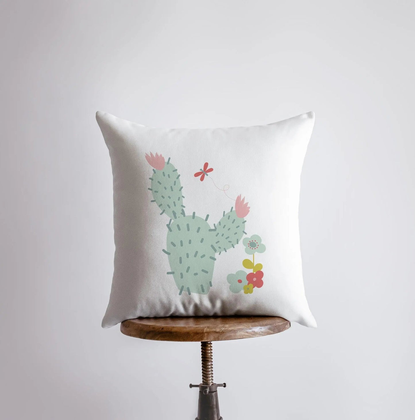 Prickly Green Cactus Throw Pillow