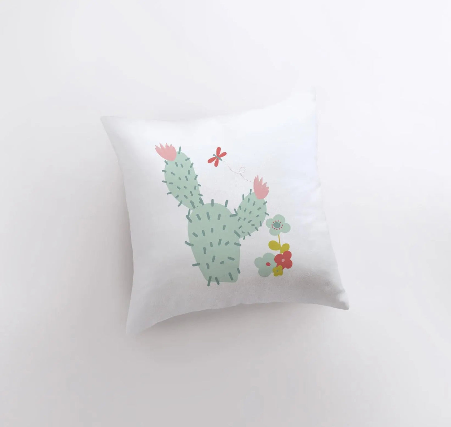 Prickly Green Cactus Throw Pillow