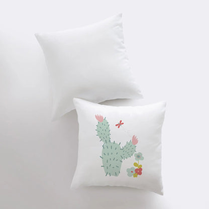 Prickly Green Cactus Throw Pillow