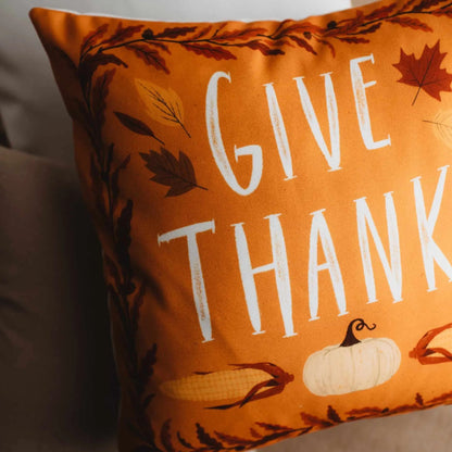 Primitive Give Thanks Throw Pillow