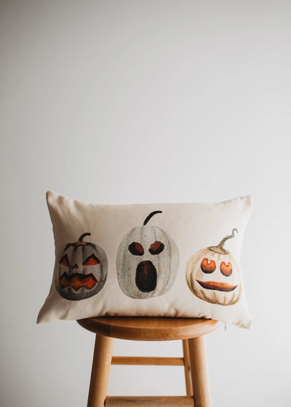 Primitive Pumpkin Decor Throw Pillow