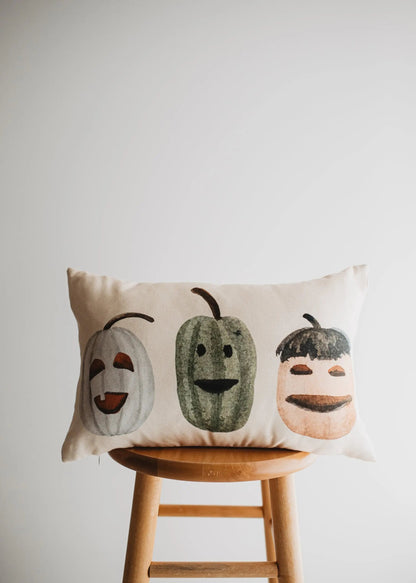 Primitive Pumpkin Decor Throw Pillow