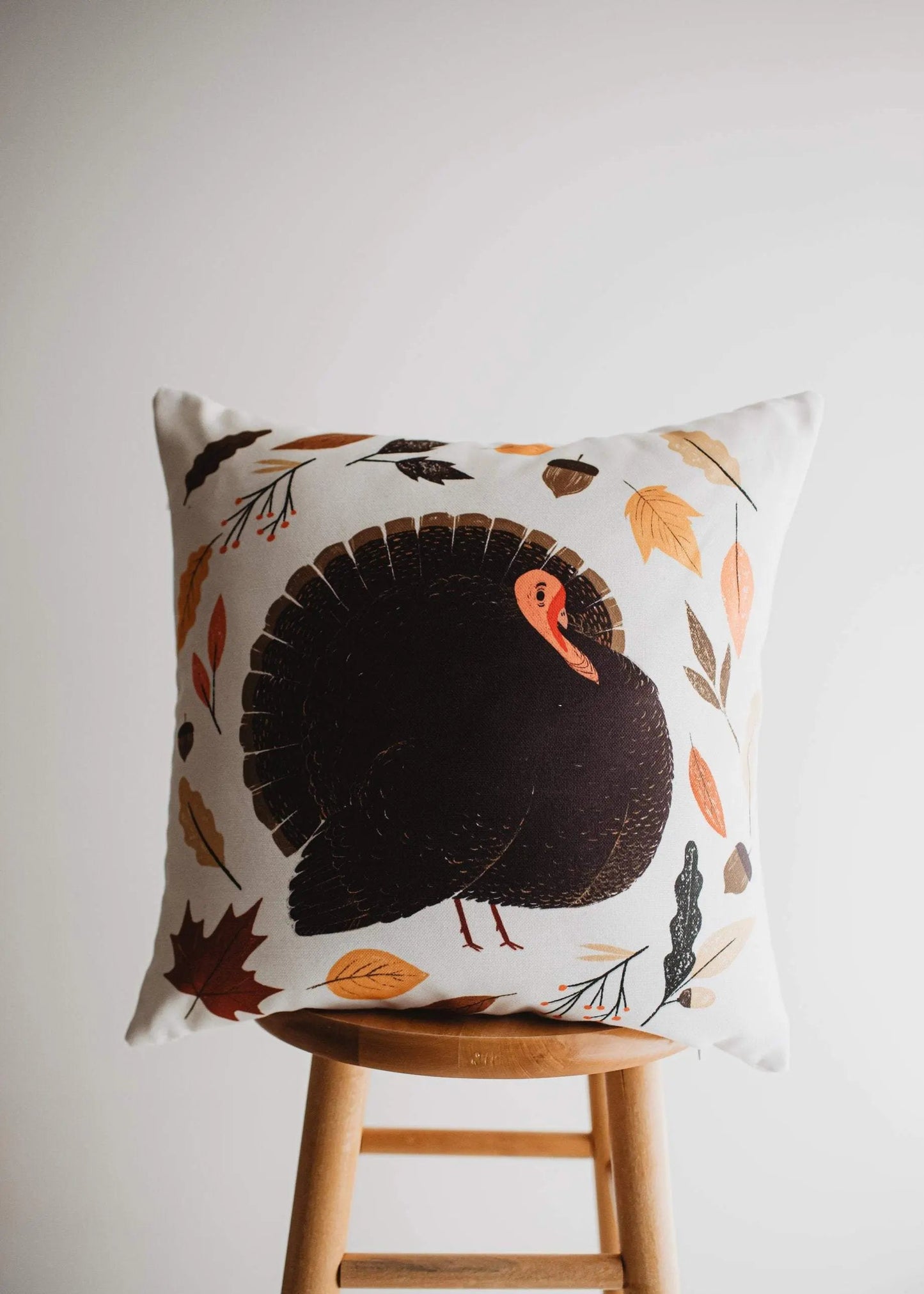 Primitive Turkey Throw Pillow