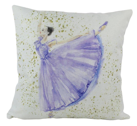 Purple Ballerina Throw Pillow