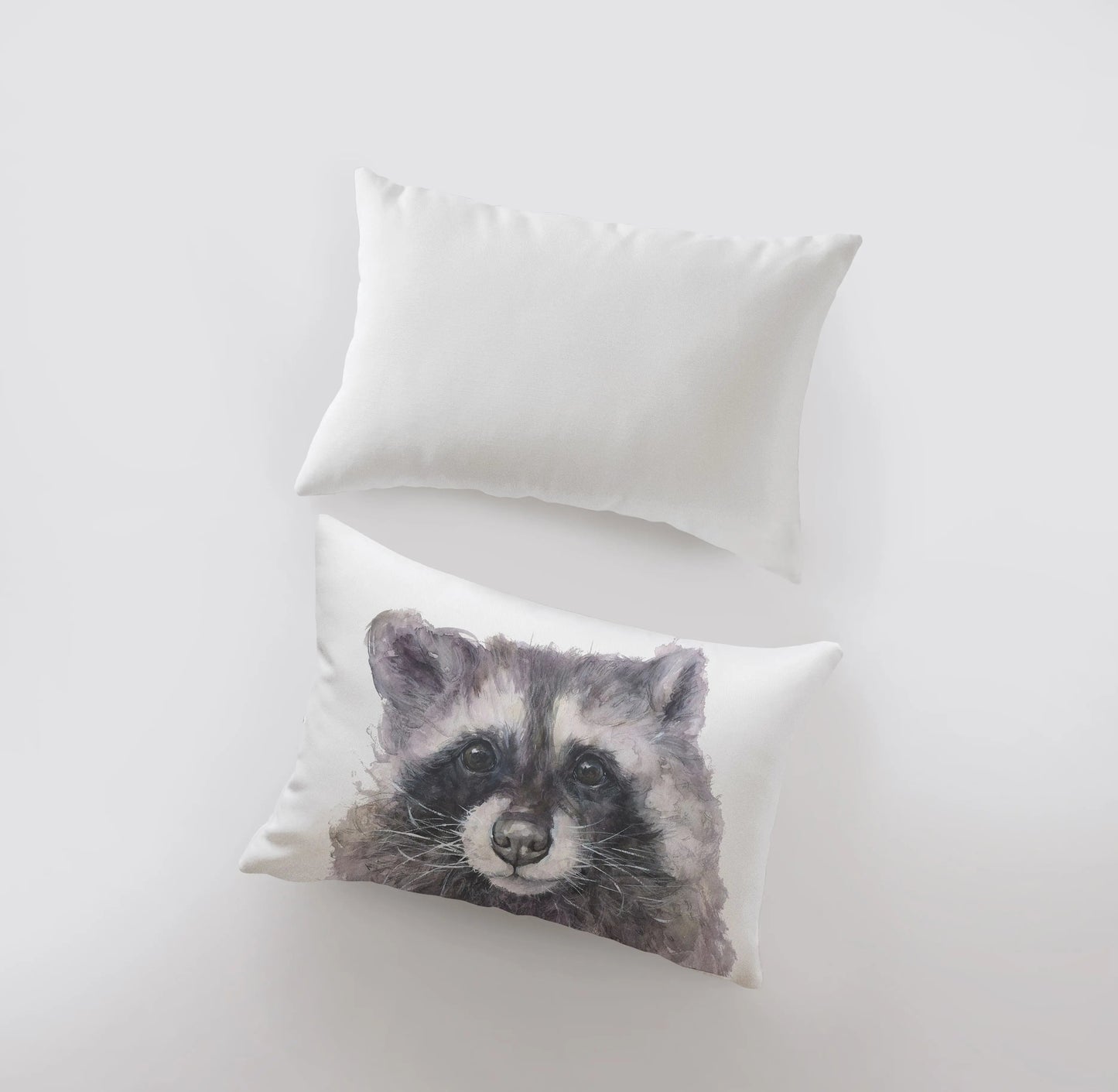 Watercolor Raccoon Throw Pillow