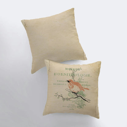 Red Bird Throw Pillow