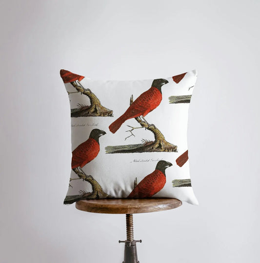 Red Bird Throw Pillow