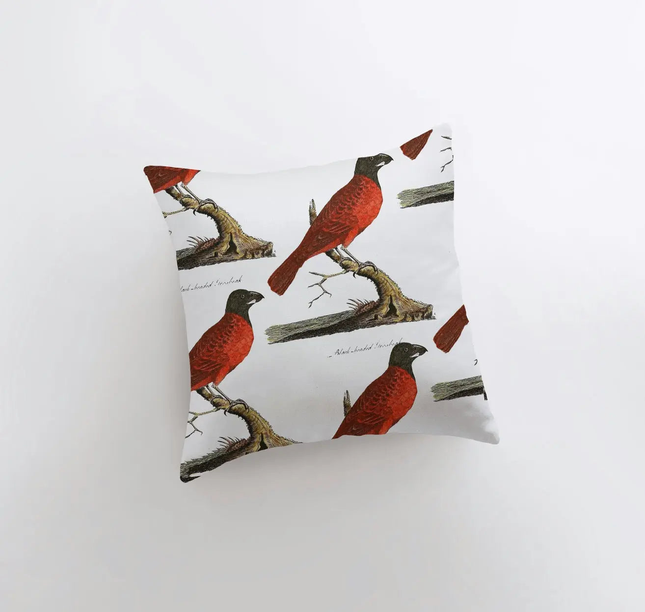 Red Bird Throw Pillow