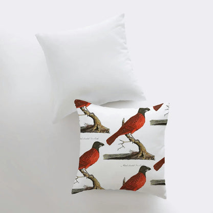 Red Bird Throw Pillow