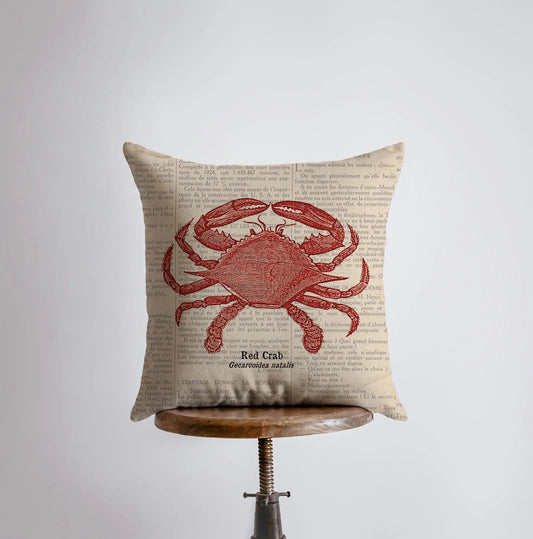 Red Crab Throw Pillow