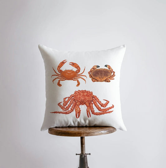 Red Crabs Throw Pillow