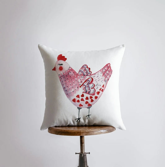 Red Hen Throw Pillow