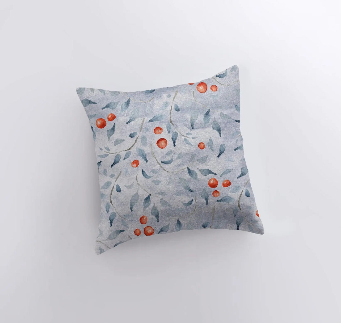 Red Holly Berries Throw Pillow