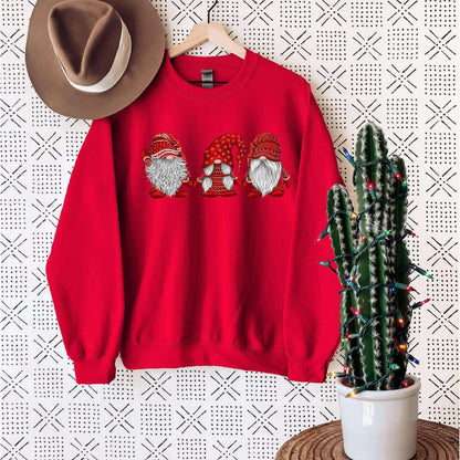 Red Santa Christmas Gnomes Sweatshirt