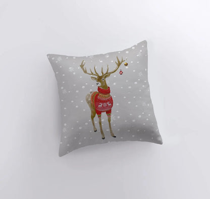 Reindeer Throw Pillow