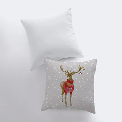 Reindeer Throw Pillow