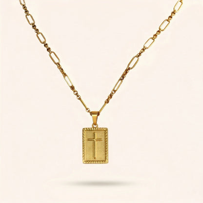 Relic Tag Cross Necklace