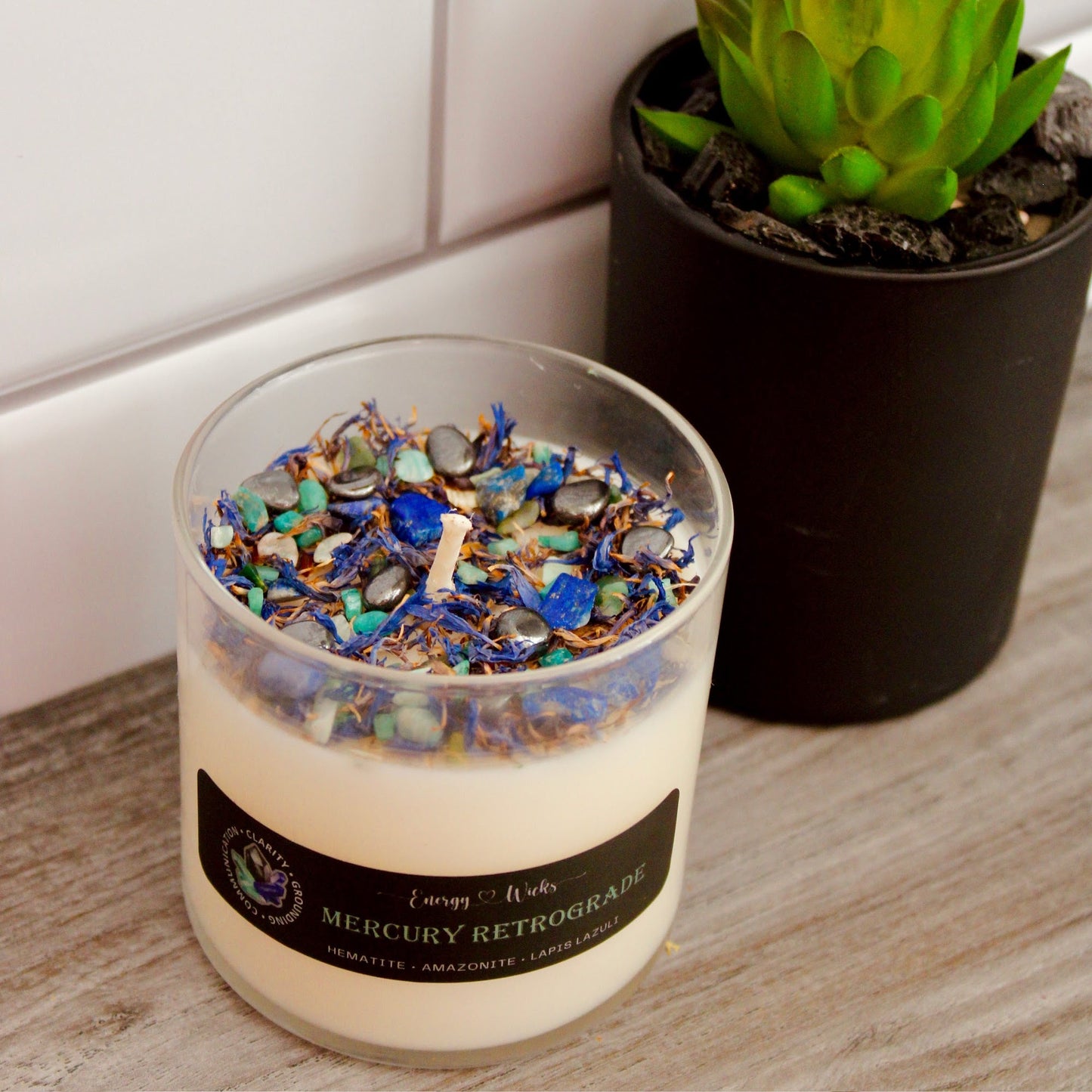Retrograde Protection Crystal Candle – Shield & Ground Your Energy