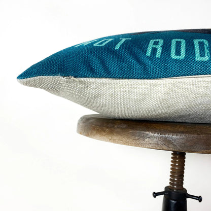 Rock and Race Hot Rod Throw Pillow