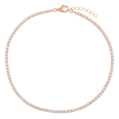 Thin Tennis Anklet by By Adina Eden