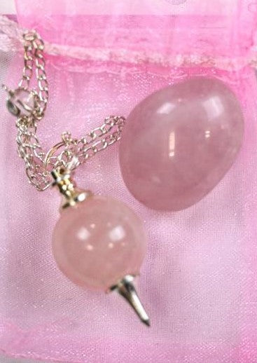 Rose Quartz Pendulum by Peacefful Intentions