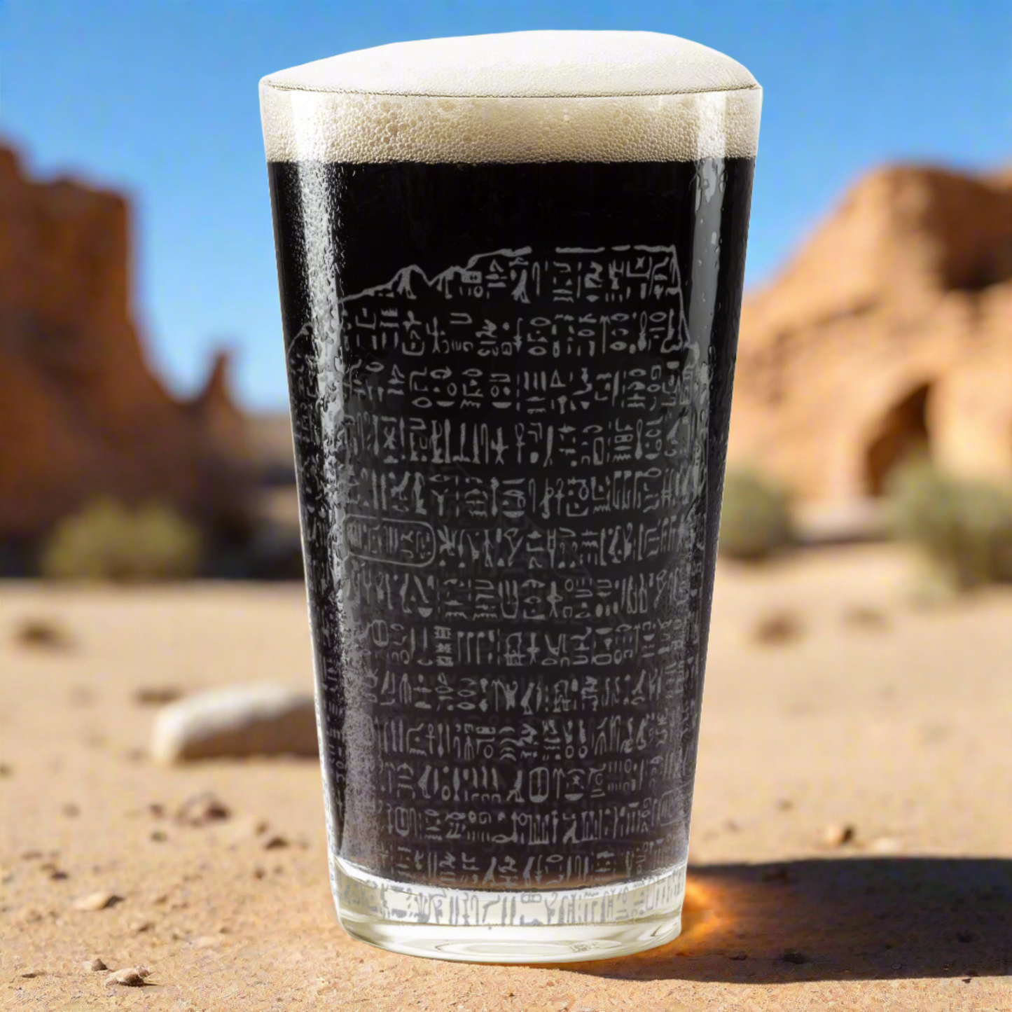 ROSETTA STONE Pint Glass by Lumengrave