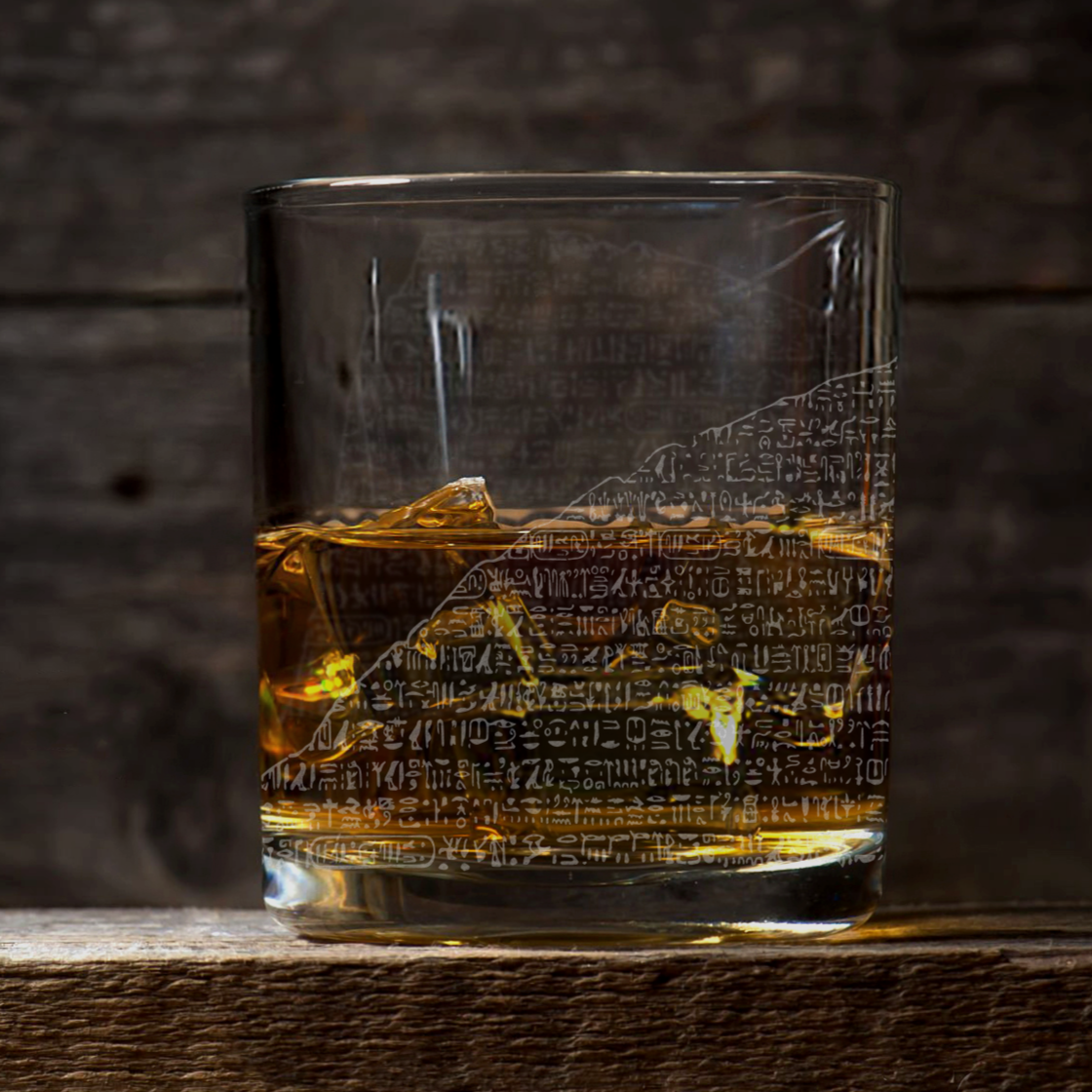 ROSETTA STONE Whiskey Glass by Lumengrave