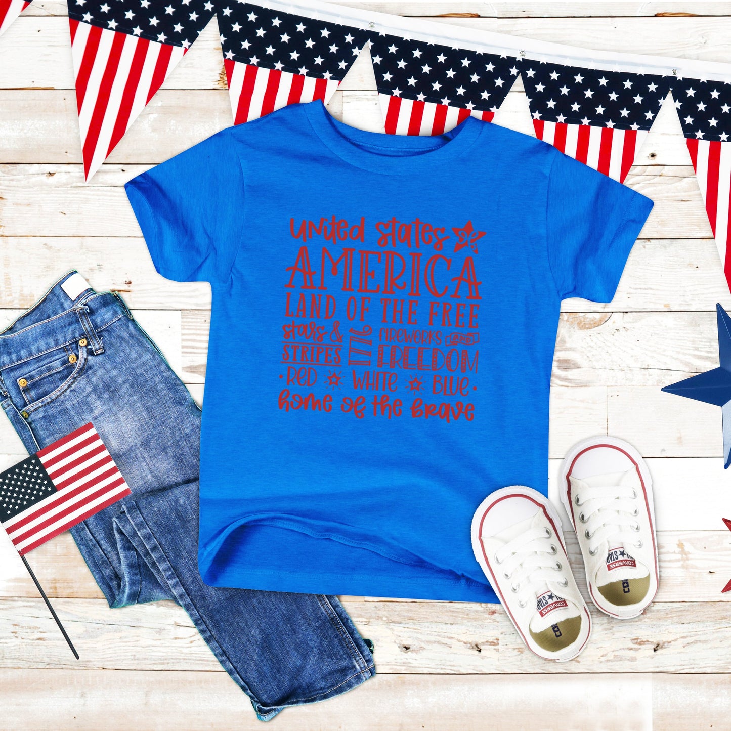 4th of July Subway | Toddler Short Sleeve Crew Neck by The Juniper Shop