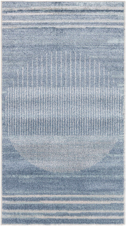 Thad Blue Washable Area Rug