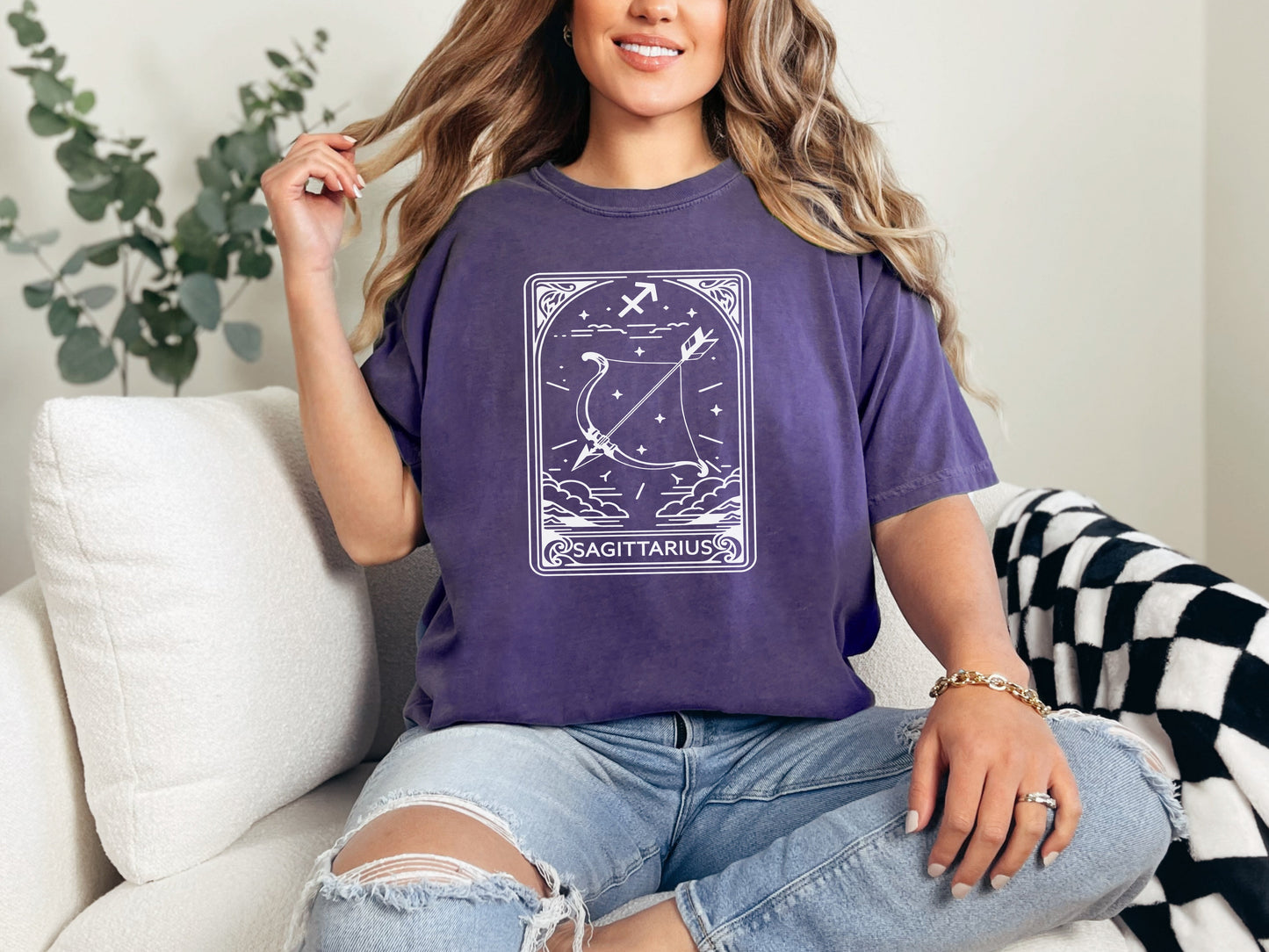 Zodiac Signs Tarot Card Graphic Tee by All The Right Perks LLC