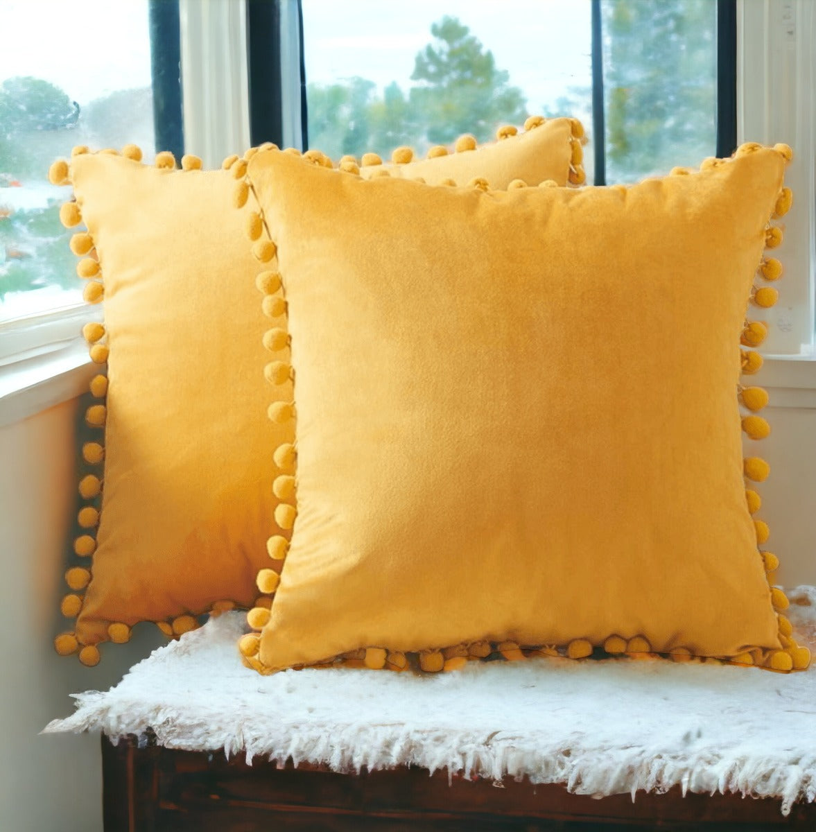 Plush Pom Pom Pillows