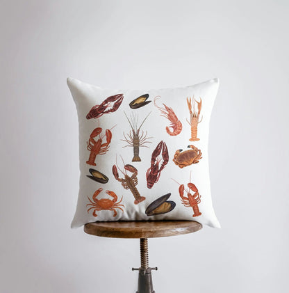 Sea Creatures Throw Pillow