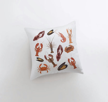 Sea Creatures Throw Pillow