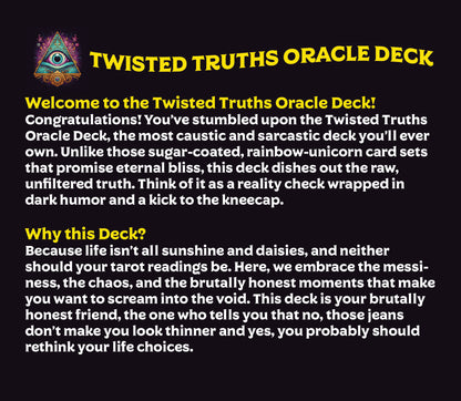 Savage Suits & Twisted Truths Cartomancy Deck Duo for Truth Seekers