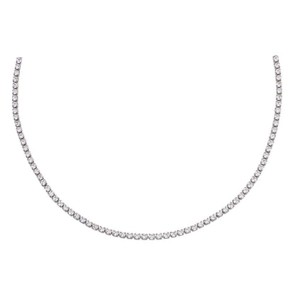 Silver Thin Tennis Choker - Adina's Jewels